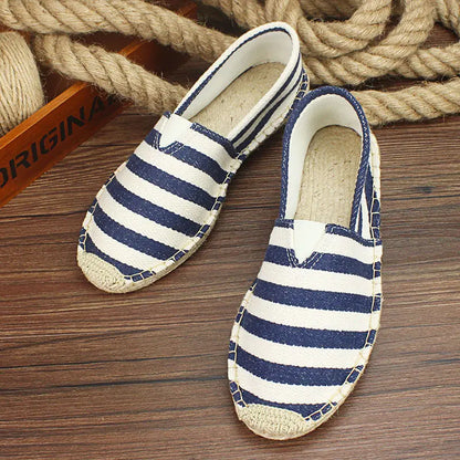 2026 Summer Autumn Men Canvas Shoes Breathable Men's Casual Shoes Slip-On Hemp Shoes Graffiti Espadrilles Women Footwear Flats