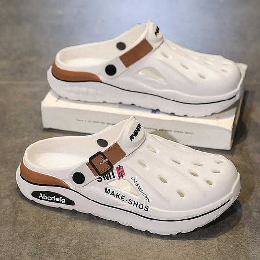 Summer Men Slippers Classics EVA Insole Men Shoes Arch Support Waterproof  Garden Clogs For Men Beach Shoes