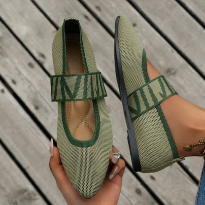 New Women's Ballet Flats Casual Shoes Low Heel Barefoot Elegant Woman Sneakers Socofy Comfortable Pointed Toe Loafers Female