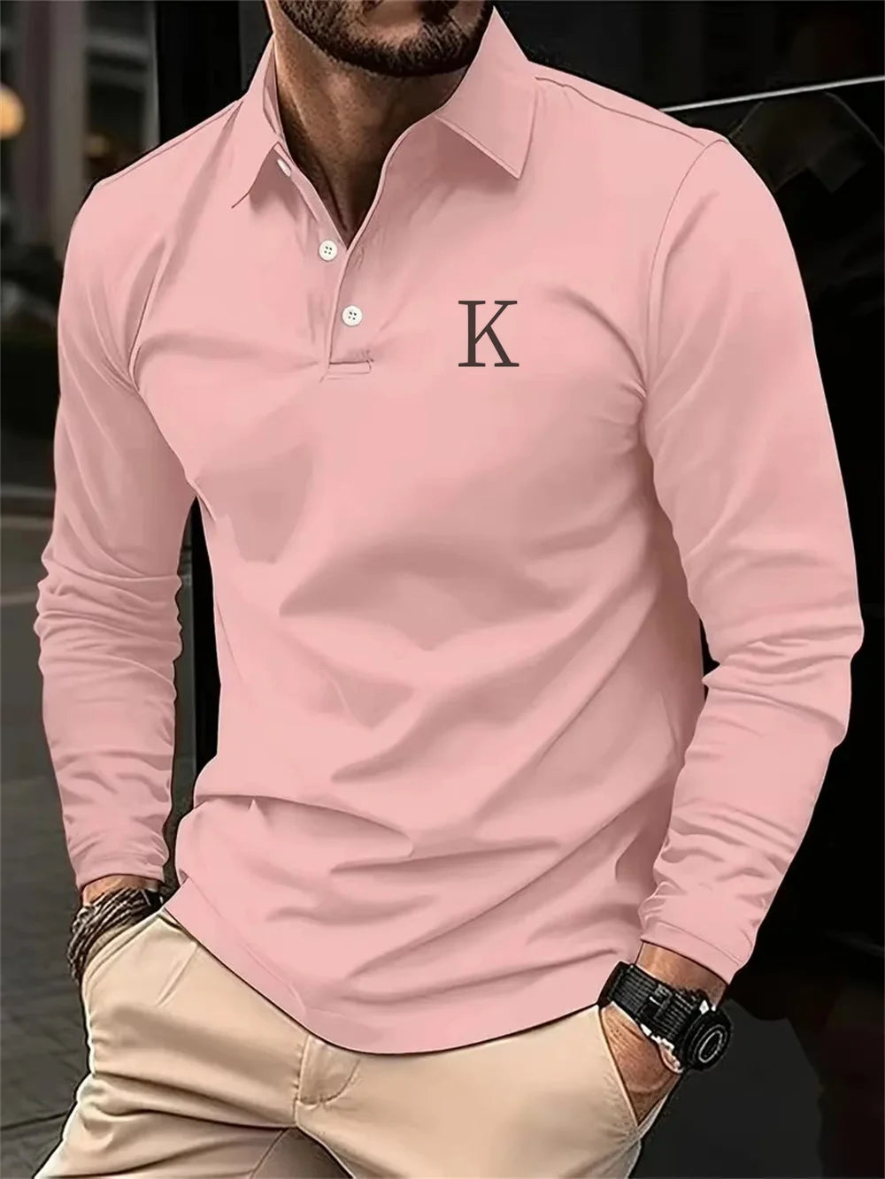 Men's Spring and Autumn Casual Breathable Comfortable Polo Shirt Hot Selling Fashion Men's Business Long Sleeve T-Shirt