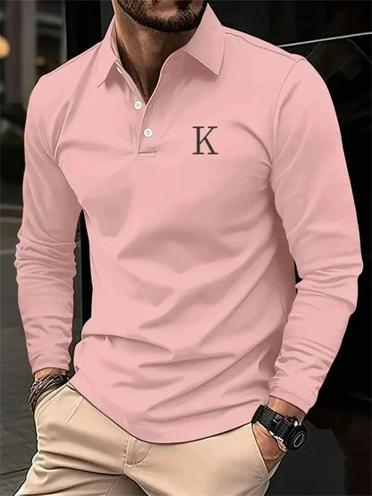 Men's Spring and Autumn Casual Breathable Comfortable Polo Shirt Hot Selling Fashion Men's Business Long Sleeve T-Shirt