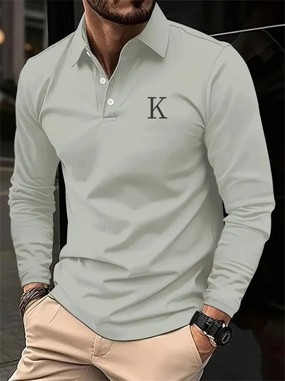 Men's Spring and Autumn Casual Breathable Comfortable Polo Shirt Hot Selling Fashion Men's Business Long Sleeve T-Shirt