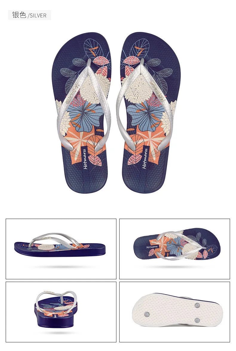 Printing Slippers Women's Flip Flops Herringbone Slipper Clip Foot Beach Slides Soft Sole Platform Flip Flops Non Slip Slippers