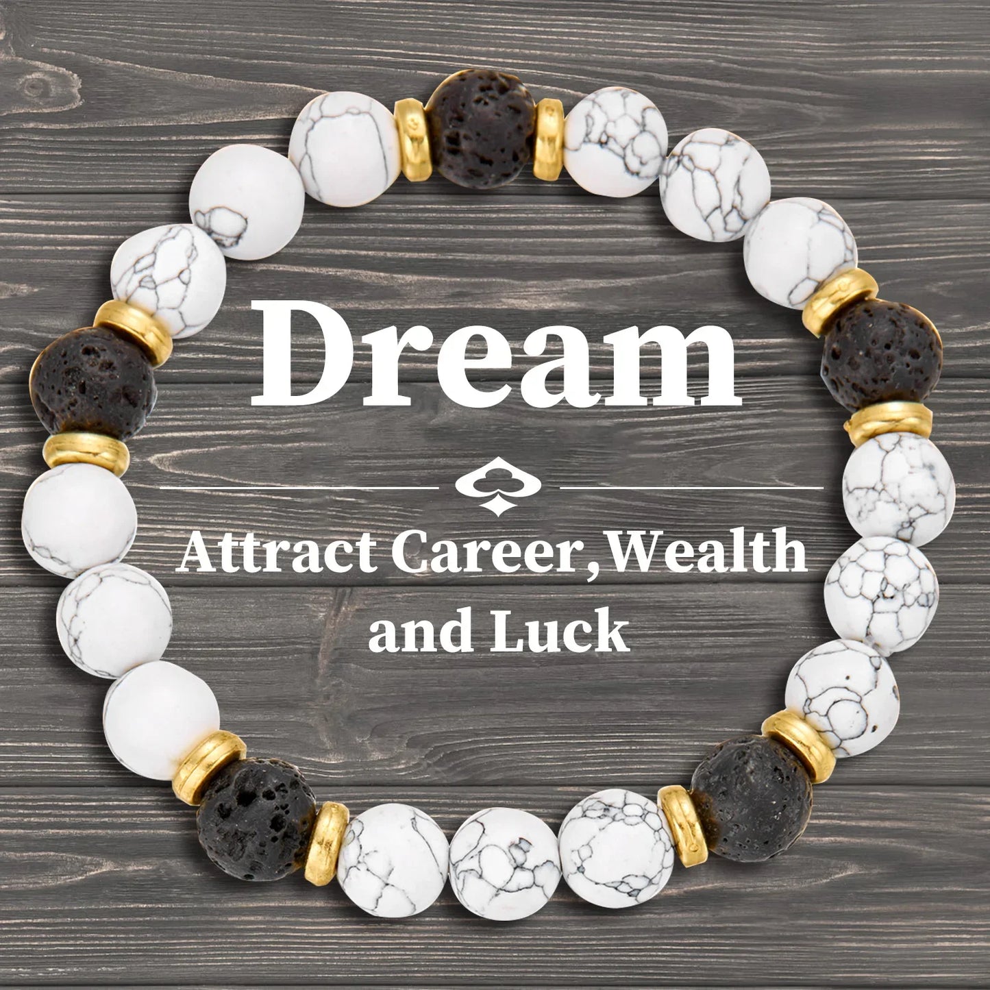 Bring Good Luck and Attract Wealth Natural Stone Bracelet Energy Meditation Bracelet Friendship Jewelry Gift Stretch Bracelet