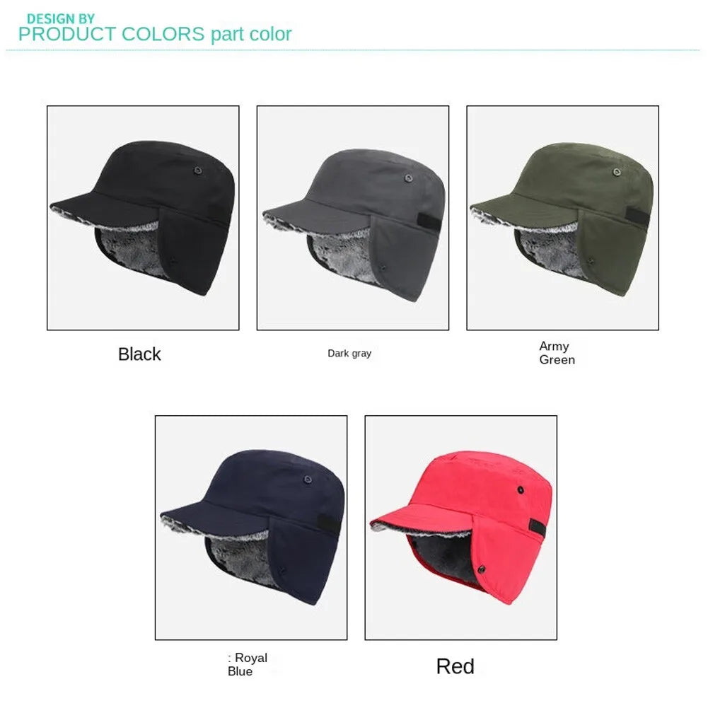 Winter Warmer Earmuffs Hat Fur Windproof Cold Weather Cap Ski Snow Hood with Ear Flaps for Men Women