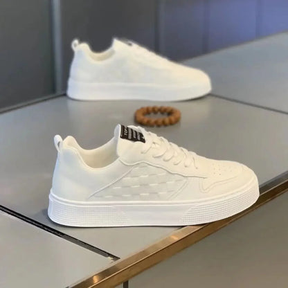 White Casual Leather Men Sneakers Shoes Comfortable Trend Board Shoes for Men Breathable Sneakers Sports Shoes Men Running Shoes