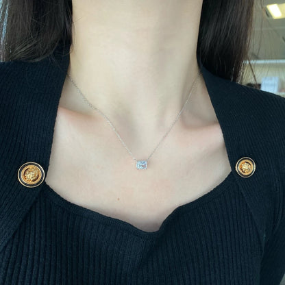 Vinregem Sparkling Crushed Ice Cut Lab Created Sapphire Gems Pendant Necklaces 100% 925 Sterling Silver Fine Jewelry Wholesale