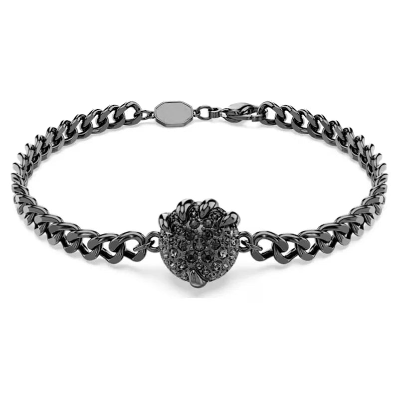 Original 2026 New Black Crystal Geometry Necklace Fine Jewelry Set Open Ring Necklace Earring Charms Black Jewelry for Women