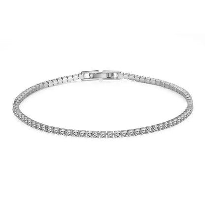 3/4/5MM Moissanite Tennis Bracelet 925 Sterling Silver Plated 18K White Gold Pass Diamond Test with GRA Bracelets for Women Men