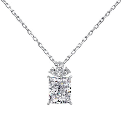 Vinregem Sparkling Crushed Ice Cut Lab Created Sapphire Gems Pendant Necklaces 100% 925 Sterling Silver Fine Jewelry Wholesale