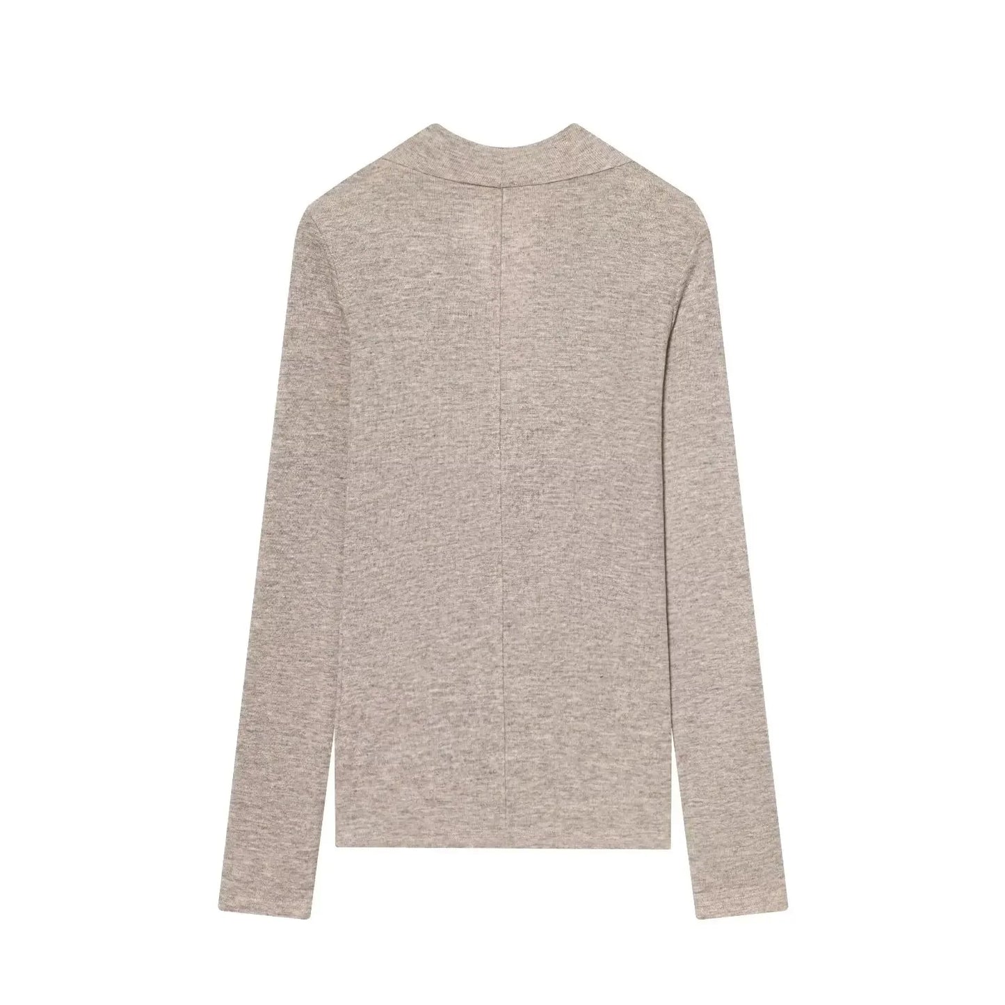 BSAY Knitted T-shirt Women Fashion Autumn Winter Tee Pullover Top Chic Female Long Sleeved draped neckline T-Shirts Mjuer