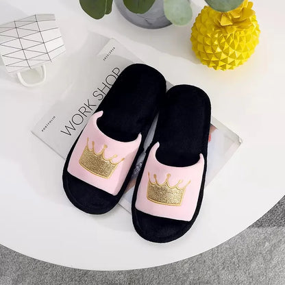 New Women's Cotton Slippers Warm Cotton Slippers Men Women Sandals  Zapatos De Mujer Shoes Slides