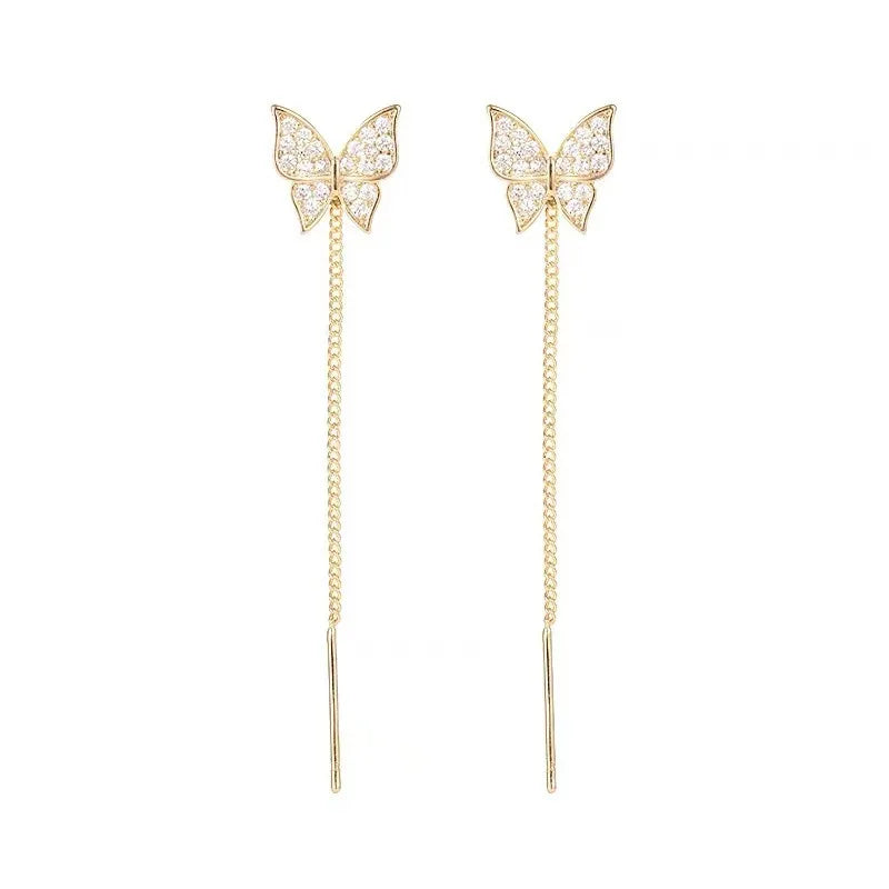 New Vintage Statement Gray Crystal Leaf Earrings for Women Fashion Unique Accessories Party Jewelry Birthday Anniversary Gifts