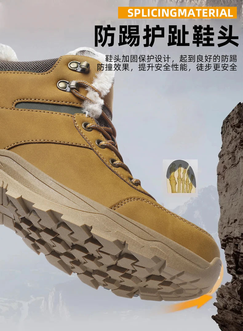 men boots 2025 New Winter Slippers Warm Men Shoes Waterproof Non-Slip Plush Sneakers Male tenis shoes Boots Men Sneakers Winter