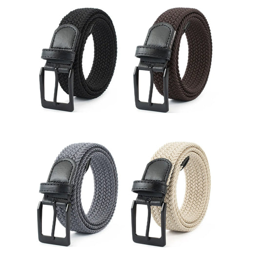 Maikun Canvas Belts For Men Fashion Metal Pin Buckle Military Tactical Strap Male Elastic Belt For Pants Jeans Casual Belt ﻿