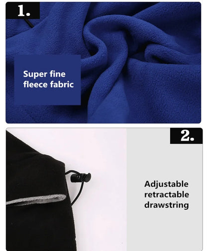 Winter Fleece Windproof Balaclava Motorcycle Hood Full Face Mask Cap Neck Warmer Thermal Beanie Hat Bike Cycling Ski Hiking