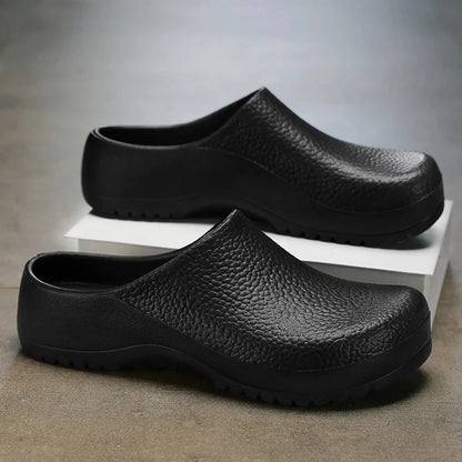Comwarm Eva Men Clogs Slippers Chef Shoes Non-slip Kitchen Shoes Work Shoes Oil-proof Waterproof and Wear-resistant Rubber Shoes