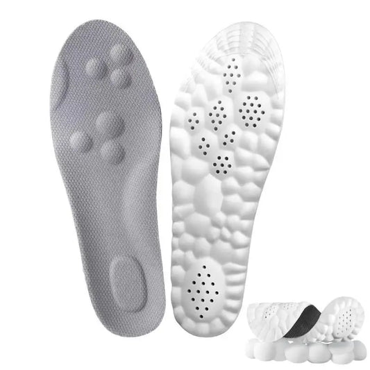 【Super Soft】4D Insoles Cloud Soles for Men Soft Memory Foam Cushioning Insoles - Trim to Fit Stepp