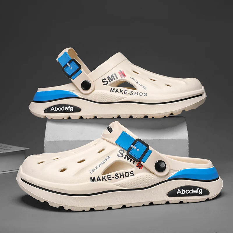 Summer Men Slippers Classics EVA Insole Men Shoes Arch Support Waterproof  Garden Clogs For Men Beach Shoes