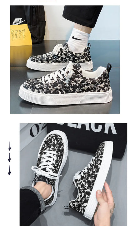 White Casual Leather Men Sneakers Shoes Comfortable Trend Board Shoes for Men Breathable Sneakers Sports Shoes Men Running Shoes