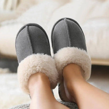 Litfun Fuzzy Platform Slippers For Women Winter Warm House Shoes With Memory Foam Outdoor Anti-Slip Fashion Fur Fluffy Slippers