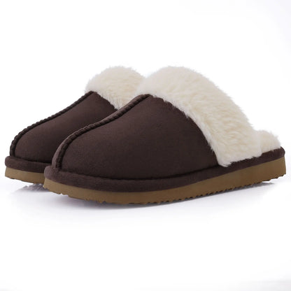 Litfun Fuzzy Platform Slippers For Women Winter Warm House Shoes With Memory Foam Outdoor Anti-Slip Fashion Fur Fluffy Slippers