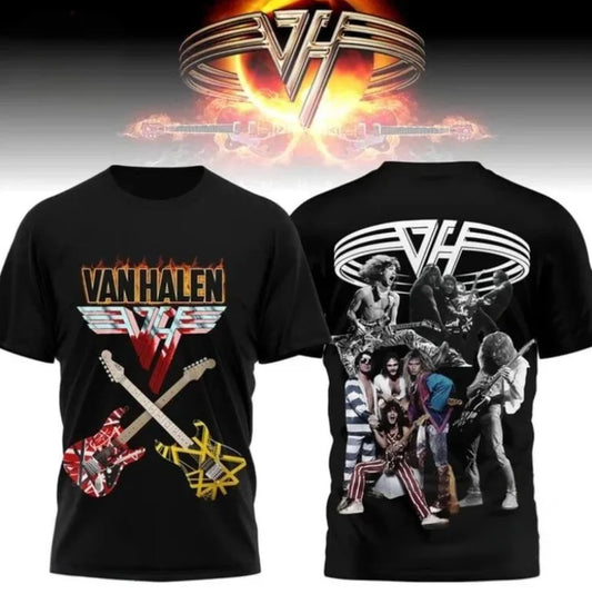 New Classic Rock Van Halen T-shirts Summer 3D Print Unisex Streetwear Men Women Hip Hop Trend Short Sleeve Tee Oversized Y2k Top