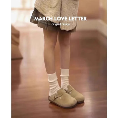 Crestar Cork Suede Mules Slippers For Women Fashion Men Clogs Shoes Classic Cork Antislip Outdoor Slippers With Arch Support