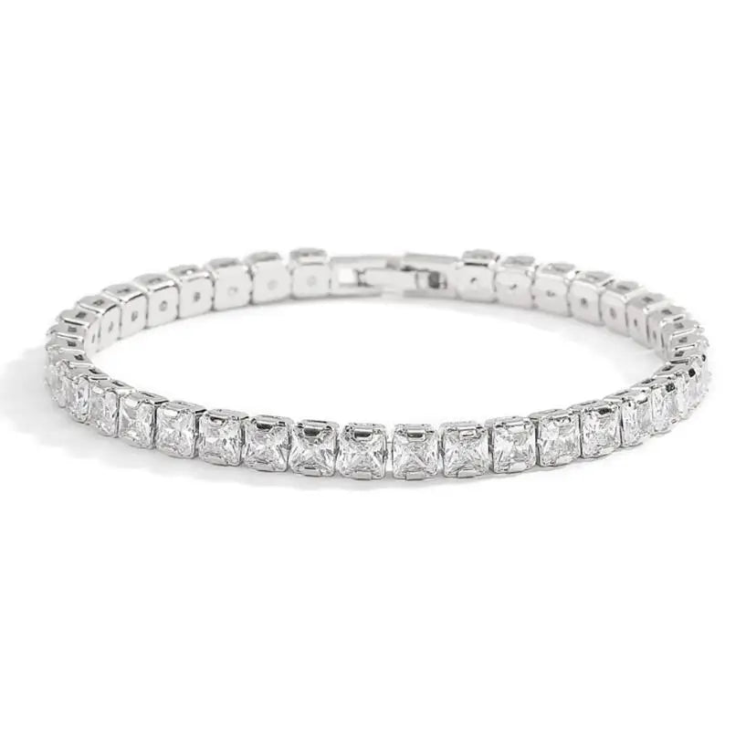 3/4/5MM Moissanite Tennis Bracelet 925 Sterling Silver Plated 18K White Gold Pass Diamond Test with GRA Bracelets for Women Men