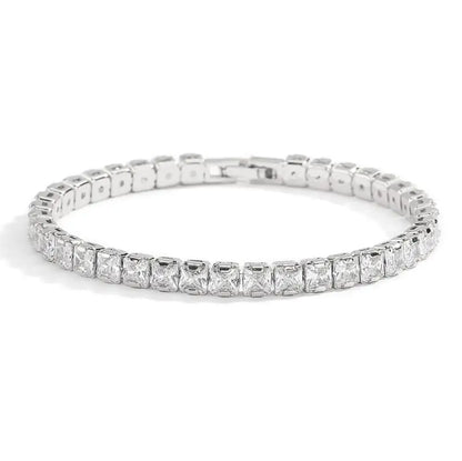 3/4/5MM Moissanite Tennis Bracelet 925 Sterling Silver Plated 18K White Gold Pass Diamond Test with GRA Bracelets for Women Men