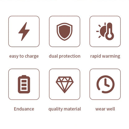 Winter Unisex Electric Foot Warmer Adjustable Temperature Rechargeable Heated Insoles Multifunctional for Fishing Hiking Camping