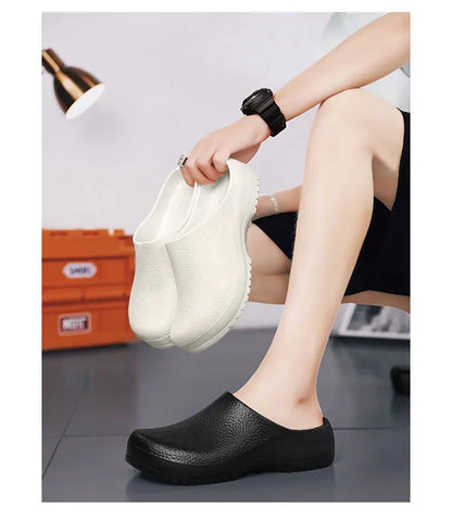Comwarm Eva Men Clogs Slippers Chef Shoes Non-slip Kitchen Shoes Work Shoes Oil-proof Waterproof and Wear-resistant Rubber Shoes