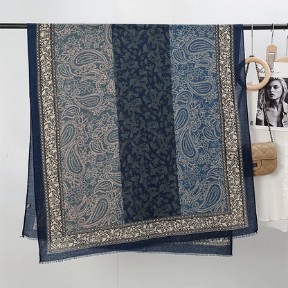 2026 Spring Paisley Pashmina Scarf Shawl Muslim Ramadan Hijabs for Women Autumn Designer Print Female Sunscreen Beach Stoles