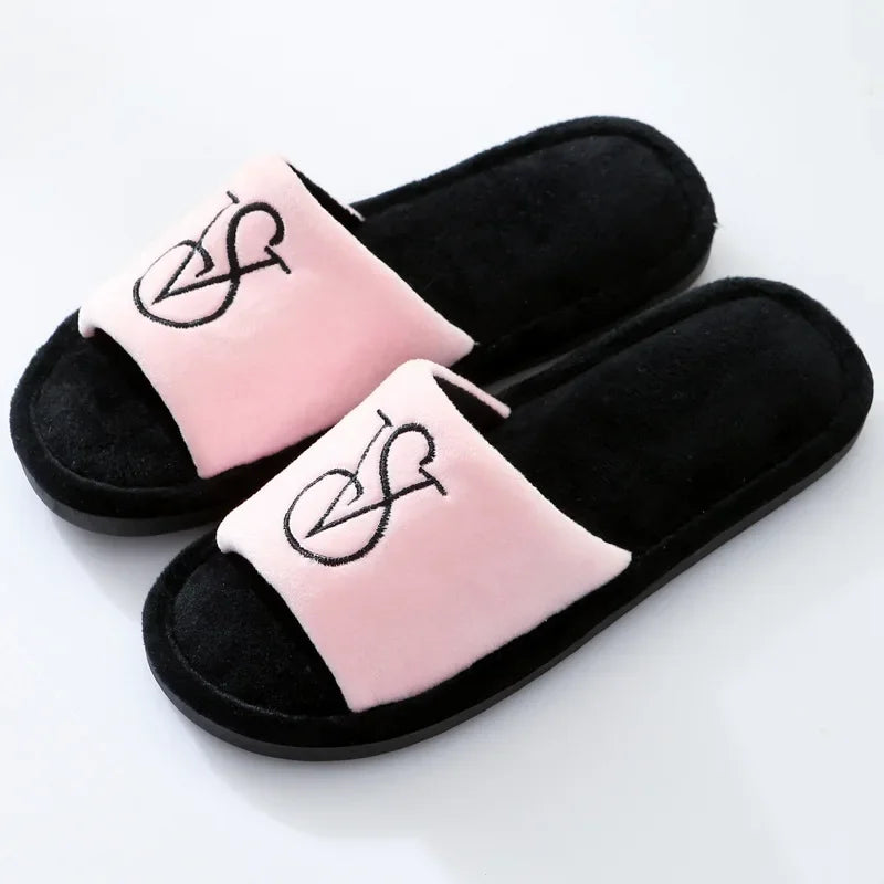 New Women's Cotton Slippers Warm Cotton Slippers Men Women Sandals  Zapatos De Mujer Shoes Slides