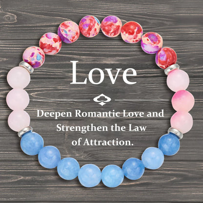 Bring Good Luck and Attract Wealth Natural Stone Bracelet Energy Meditation Bracelet Friendship Jewelry Gift Stretch Bracelet