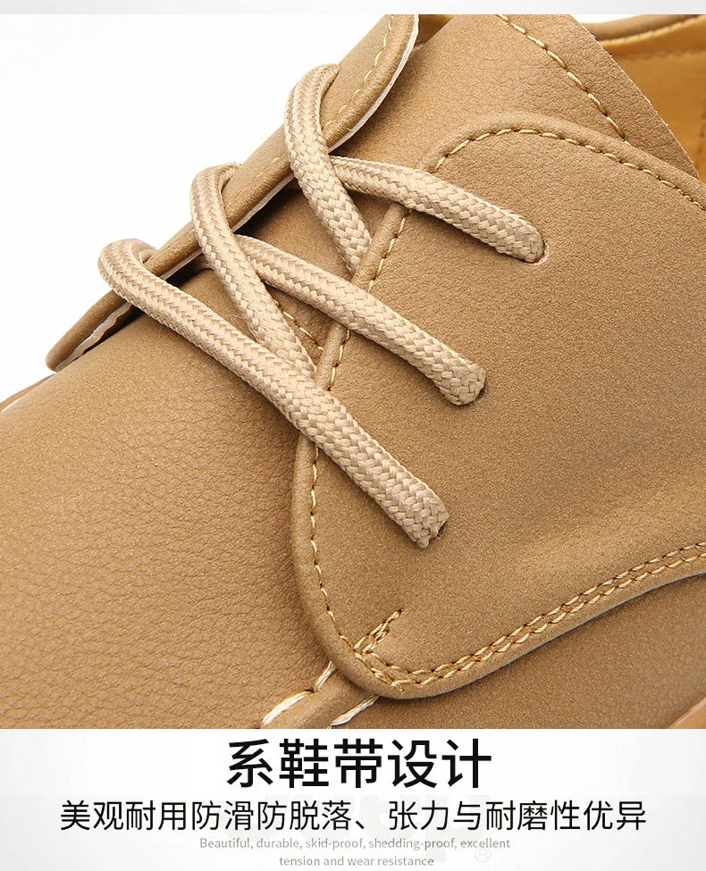 2026 Men Brogue Casual Shoes Men Genuine Leather Shoes Work Boots Business Casual Sneakers Work Personalized Fashionable Shoes