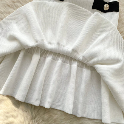 SINGREINY French Vintage Elegant Dress Women V Neck Buttons Elastic Waist Slim Fit Sundress Patchwork Mermaid Bodycon Dress