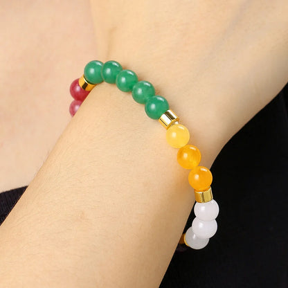 Meetvii Handmade 8mm Onyx Natrual Stone Beaded Bracelets for Women Men Hematite Healing Braslet Cadeau Homme Leisure Jewelry