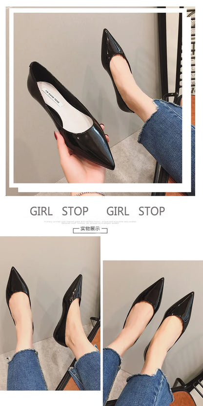 Flats Women's Shoes Yellow Net Brown Sugar Fruit Color Flat Shoes Shallow  Pointed Flat Heels Women's Shoes Large Size 43 44 45