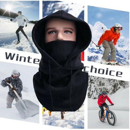 Winter Thermal Full Face Mask Cover Hoods CS Hat Ski Cold Weather Balaclava Polar Fleece Hat Hooded Neck Warmer Cycling Cap