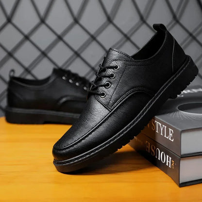British Style Men Casual Shoes Quality Comfortable Men Leather Shoes Soft Wear-resistant Male Social Dress Shoe Chaussure Hommes