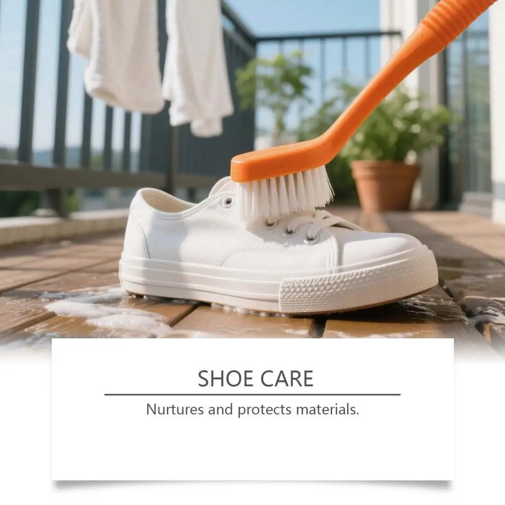 100g White Shoe Cleaner Cream Anti-Yellowing Stain Remover with Sponge Leather Mesh Rubber Canvas Cleaning Kit for Boots Shoes
