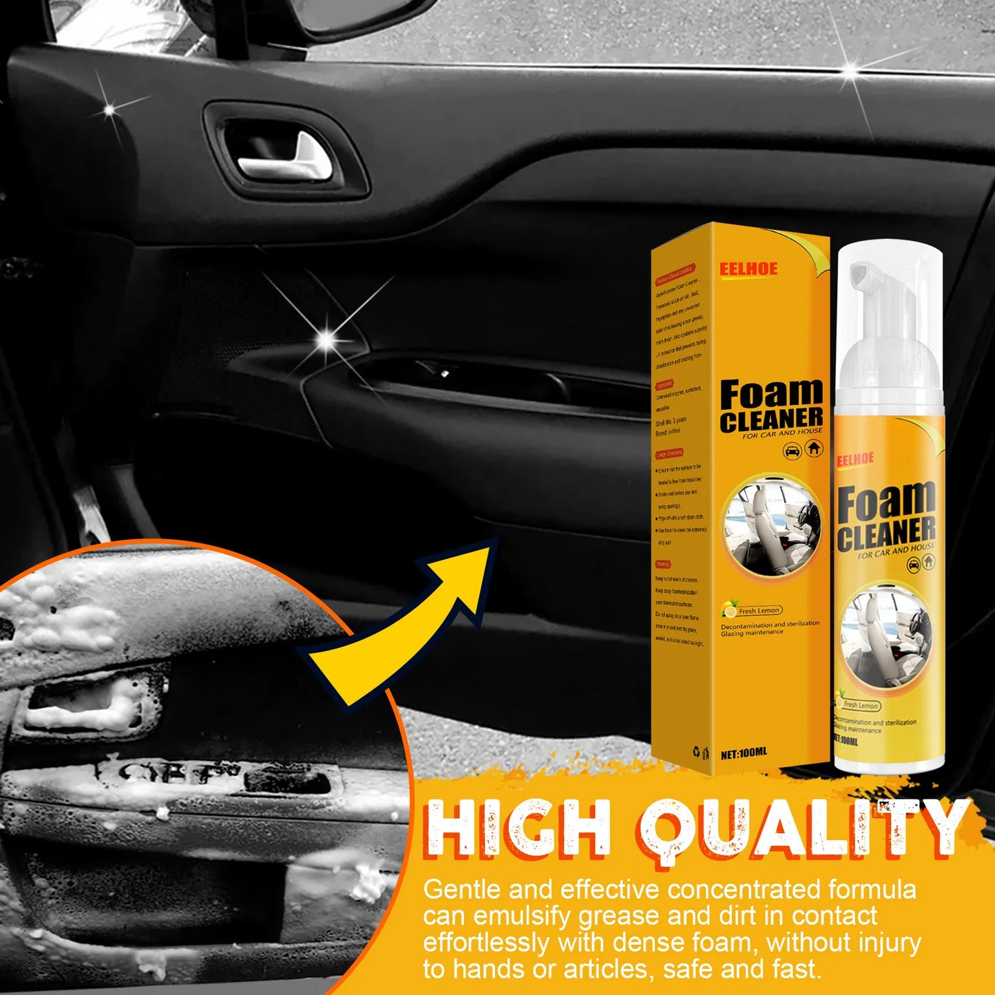 New Multi-Purpose Foam Cleaner Rust Remover Cleaning Car House Seat Car Interior Accessories Home Kitchen Cleaning Foam Spray