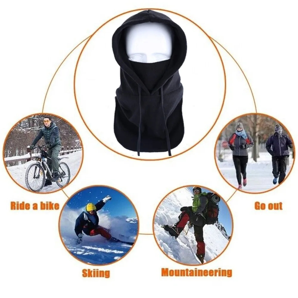Winter Thermal Full Face Mask Cover Hoods CS Hat Ski Cold Weather Balaclava Polar Fleece Hat Hooded Neck Warmer Cycling Cap