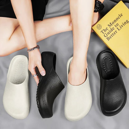 Comwarm Eva Men Clogs Slippers Chef Shoes Non-slip Kitchen Shoes Work Shoes Oil-proof Waterproof and Wear-resistant Rubber Shoes