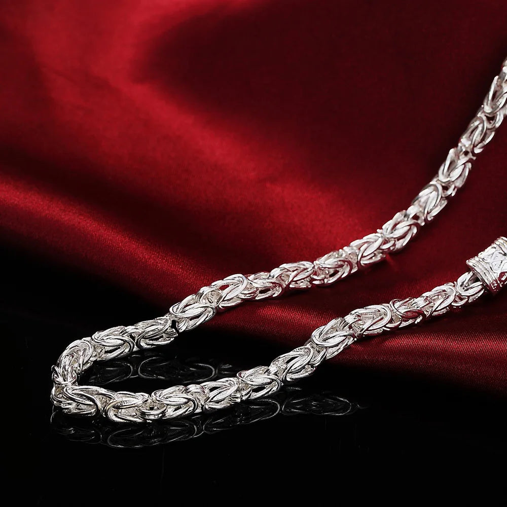 925 sterling Silver 20 Inches Domineering retro faucet men's necklace Luxury Fashion Party Wedding Accessories Jewelry Gifts