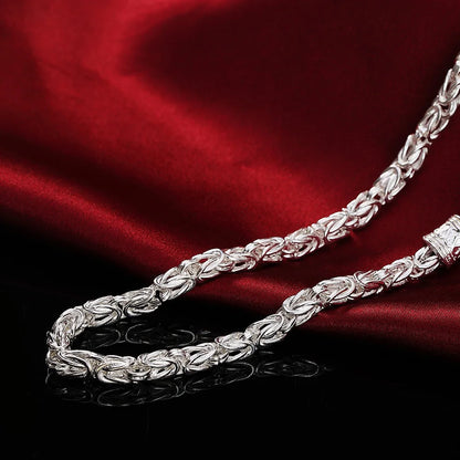 925 sterling Silver 20 Inches Domineering retro faucet men's necklace Luxury Fashion Party Wedding Accessories Jewelry Gifts