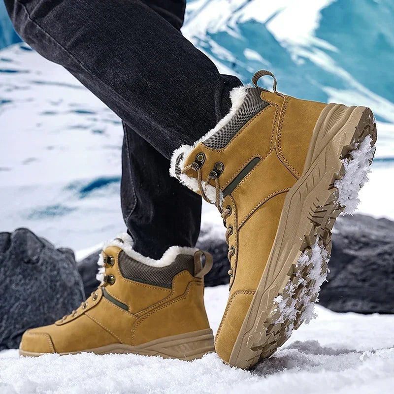 men boots 2025 New Winter Slippers Warm Men Shoes Waterproof Non-Slip Plush Sneakers Male tenis shoes Boots Men Sneakers Winter
