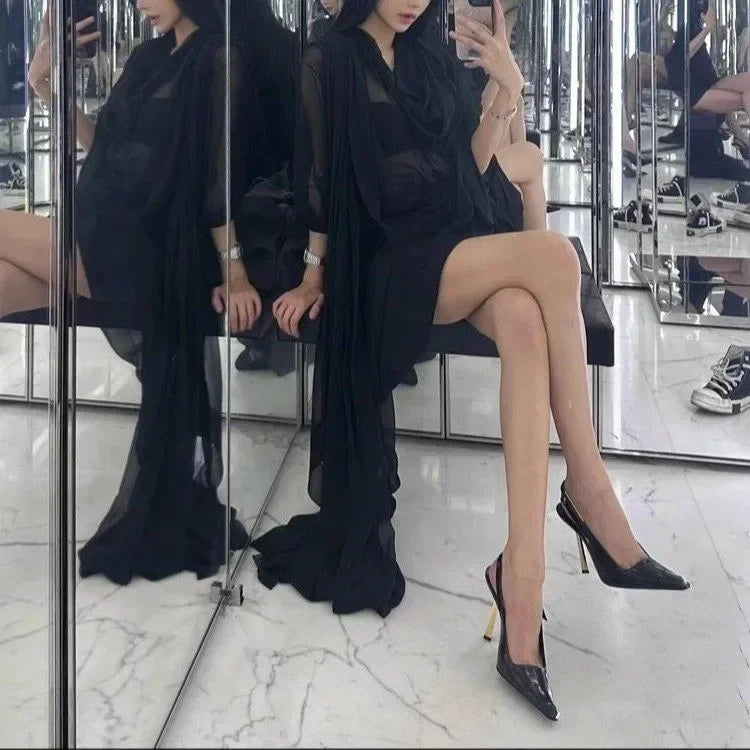Patent leather high heels Women 2024 new gold with one-line sandals pointy skinny heels party women's shoes