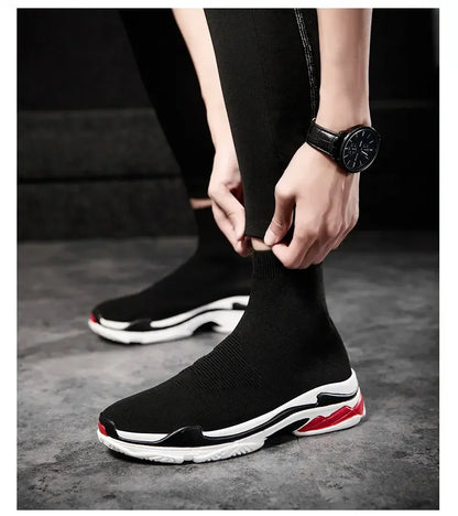 Shoes for Men Sneakers Men All Brands Tennis Loafers Shoes Tide Women Elastic Socks Shoes Fashion Casual Shoes Large 2024 Autumn